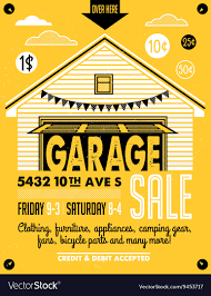 Garage Sale Poster Vector Image