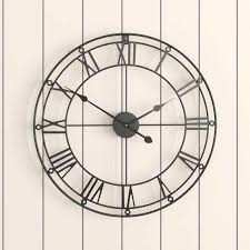 Metal Wall Clock With Roman Numerals