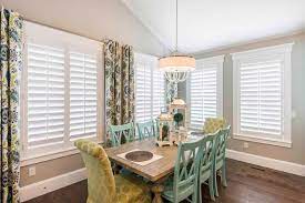 blend shutters and curtains styling