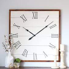 Large Wall Clock Square White Clock
