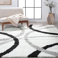 4x6 modern white area rugs for living