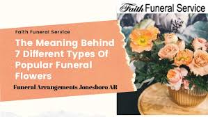 Funeral flowers are typically large, formal floral arrangements that go directly to the funeral home, and are displayed at the funeral and graveside services. The Meaning Behind 7 Different Types Of Popular Funeral Flowers