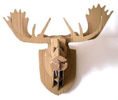 Cardboard Box Moose Head Wall Hanging