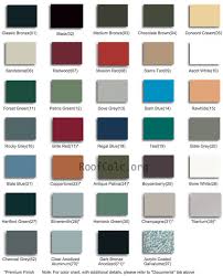 Roof Colour Chart Coloured Sealer And Roof Coatings Colour