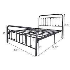 dumee metal full size bed frame