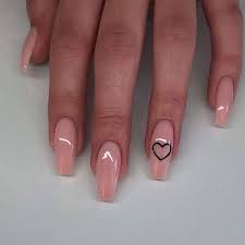 pcs heart fake nails um pink