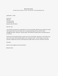 Resignation Notice Letters And Email Examples
