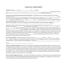 Sublease Agreement Template California Commercial Sublease Agreement
