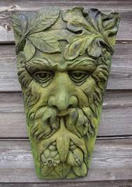 Green Man Wood Carving Sculpture