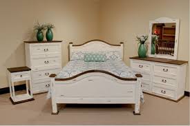 Dreamy antique white 4 pc. Master Bedroom Distressed White Bedroom Furniture Novocom Top