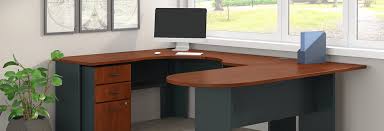 u shaped desk with hutch