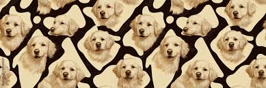 golden retriever dogs in a seamless
