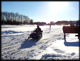 snowmobiling on the munger trail