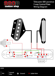 Fully loaded fender telecaster tele 5 way control plate wiring harness upgrade. Diagrams Bill Lawrence 5 Way Tele Sigler Music