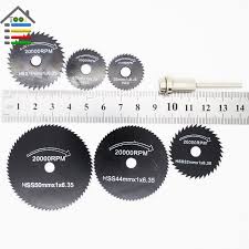 Us 3 19 20 Off Autotoolhome 7pcs Hss Black Saw Blades Cutting Cut Off Disc Wheels Set 6 Sizes For Dremel 4000 3000 Rotary Tools In Abrasives From