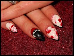 vire blood splatter nails by