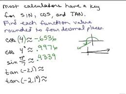 evaluate trig functions with calculator