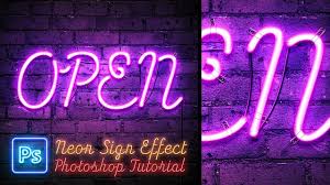 neon sign effect photo tutorial