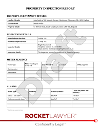 property inspection report template