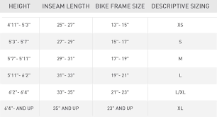 bike size chart how to find the right