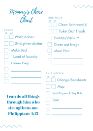 Clean And Tidy House Secrets Chore Chart For Adults