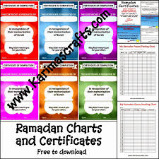 Karimas Crafts Ramadan Charts And Certificates