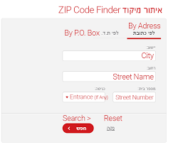 israel zip postal code