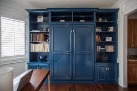 Blue Wall Bed Office Неоклассика