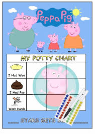 Toilet Training Sticker Reward Chart Peppa Pig Potty Or