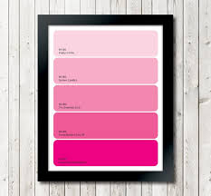 Paint Chip Art Pink Paint Colors