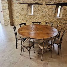 round plank table hire