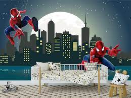 Spiderman Wall Mural Toddler Room