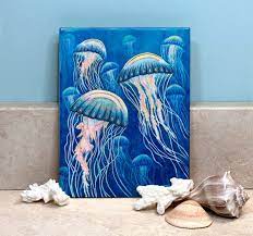 Jellyfish Ceramic Tile Wall Art