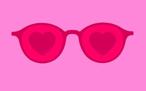 Rose Colored Glasses With Heart As