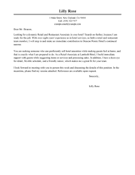 Free Retail And Restaurant Associate Cover Letter Examples