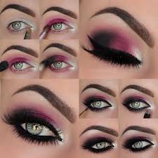 dark red violet eye makeup tutorial