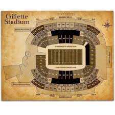 Gillette Stadium Football Seating Chart 11x14 Unframed Art Print Great Sports Bar Decor And Gift Under 15 For Football Fans
