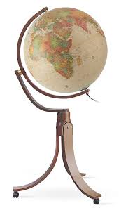 emily antique illuminated floor globe