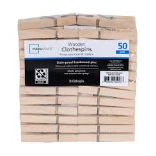 clothes pins 50 pack laundry natural