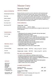 This resume was written by our experienced resume writers specifically for this profession. Security Guard Resume 1 Work Duties Example Sample Safety Checks First Aid Patrols Visitors