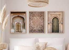 Moroccan Wall Art Set Of 3 Door