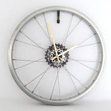 recycled bicycle rim wheel clock