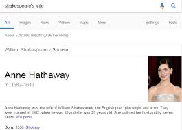 Upon his death he left anne, who. Chicago Shakespeare On Twitter Love Doesn T See Age Anne Hathaway Is Listed As Shakespeare S Wife On Google And I Can T Stop Laughing Https T Co Kmbfdgrcmk Https T Co 3azyhsj4s6