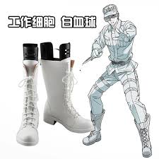Recent · popular · random (last week · last 3 months · all time). New Cells At Work Hataraku Saibou White Blood Cell Cosplay Boots Anime Shoes Custom Made Shoes Aliexpress