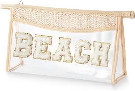 boho patch beach cosmetic bag