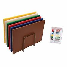 6x Hygiplas Standard Low Density Chopping Board Colour Coded Set Kitchen Ebay