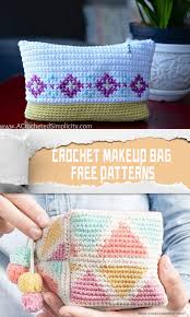 crochet makeup bag free patterns