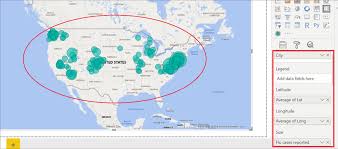Power Bi Bubble Map Shape Map And Filled Map Examples