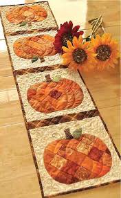 Patchwork Pumpkin Quilted Table Runner