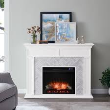 Now that the frame was built, we had to make sure it was the right depth. Torton Contemporary White Wood Electric Fireplace Overstock 29236304